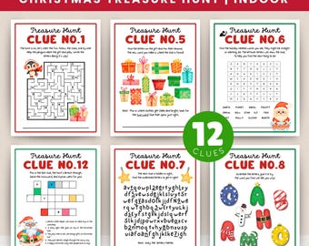 Christmas Treasure Hunt for Older Kids: Printable Scavenger Hunt Clues (PDF Download)