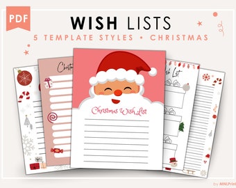 Christmas Wish List Christmas Printable Christmas Letter to Santa Wish List Kids Christmas List Dear Santa Letter Printable Holiday Wishlist