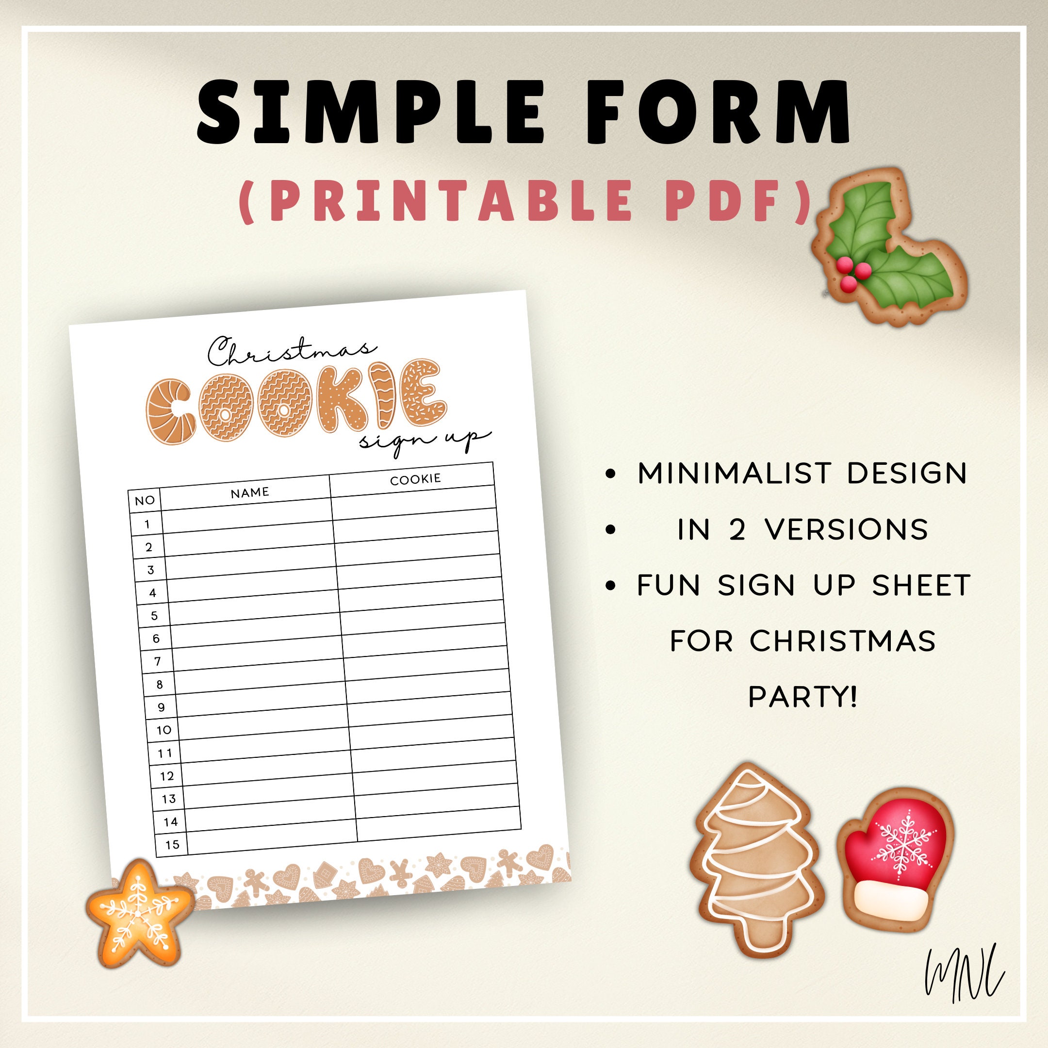 christmas cookie sign up sheet for christmas party, cookie party
