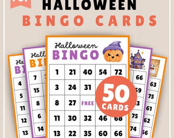 Halloween Bingo Cards for Halloween Party Game, Printable Halloween for Kids Halloween Activity, Halloween Games, Halloween Printable PDF
