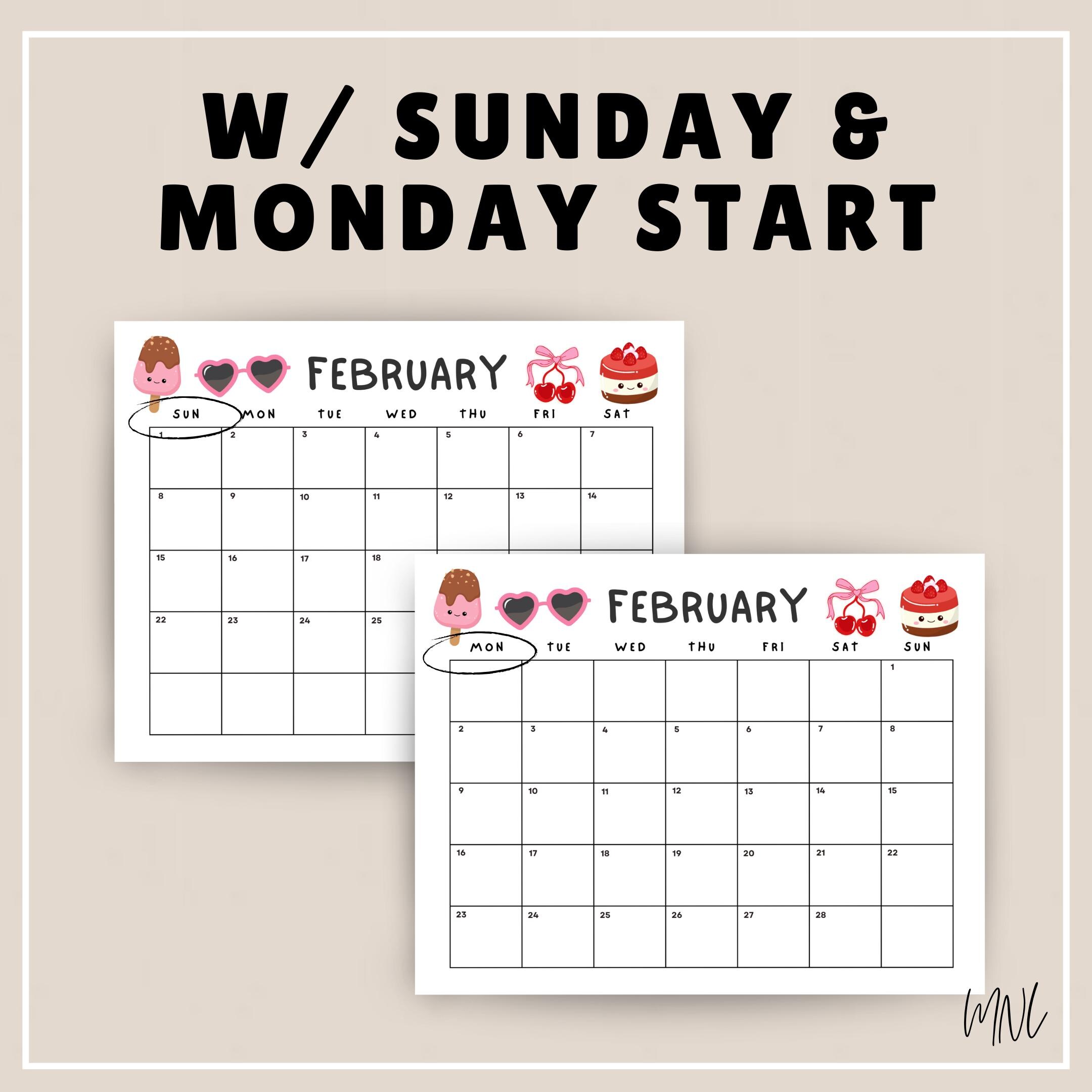 Printable Calendar 2026 for Kids Calendar 2026 Calendar Cute Calendar ...