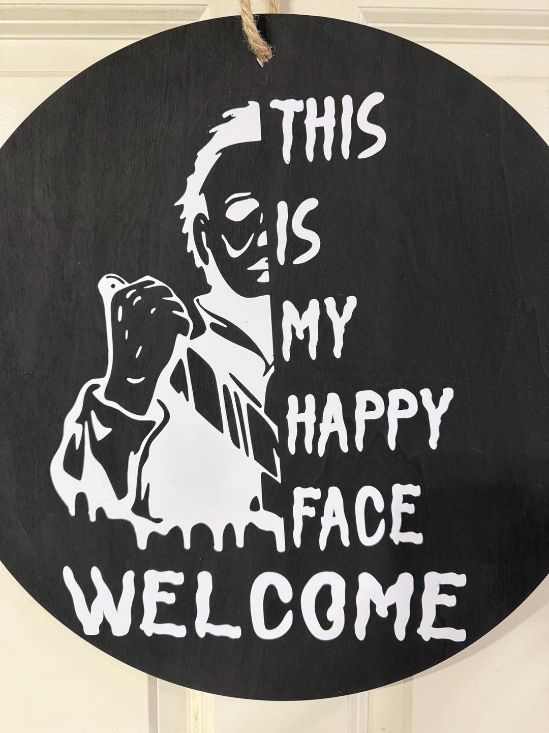 Goth Decor Large Michael Welcome Sign Door Hanger Horror Movie ...