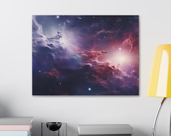 キャンバスプリント、天体壁アート、宇宙装飾、星空のアートワーク、銀河壁掛け、天文学ギフト、星雲キャンバスアート