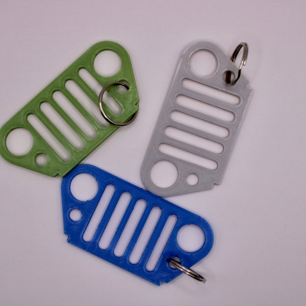 Jeep Grill Keychain 2pk, 6 Colors To Chose From