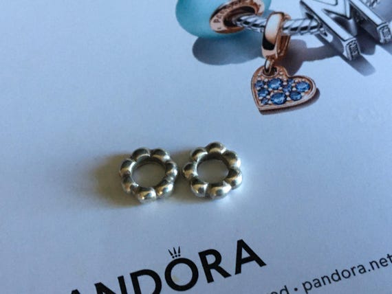 Pair of Authentic Retired Pandora Bubble spacers … - image 4