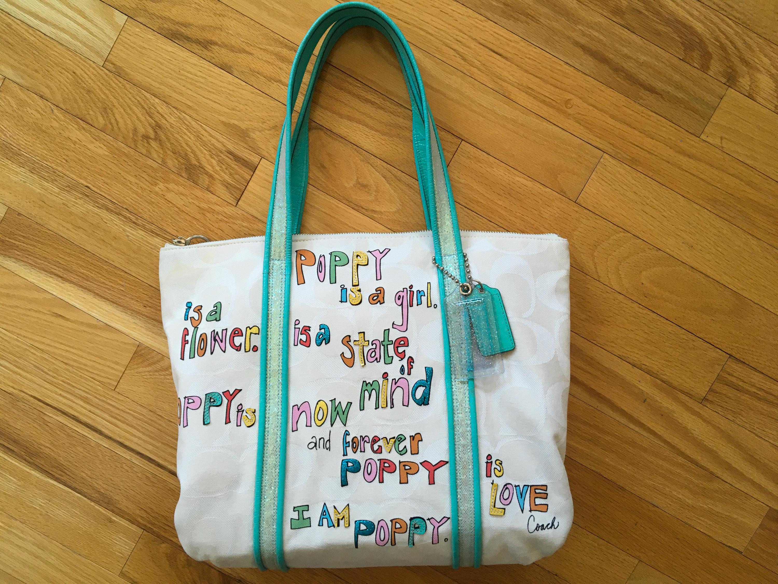 バッグ COACH POPPY Optic Tote bag y2k 00s 17936 COACH POPPY Optic Tote bag y2k 00s 17936