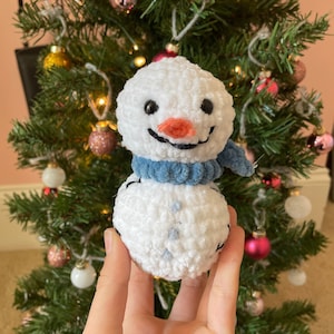 Crochet Snowman, Christmas Decor, Stuffed Snowman, Holiday Gift, Christmas Gift, Baby shower Gift, Handmade Gift, Crochet Decor
