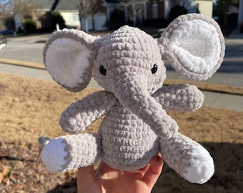 Crochet Elephant, Handmade Gift, Baby shower gift, Stuffed Elephant, Plush, Crochet Gift, Gift, Elephant Plush