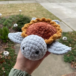 Mini Crochet Sunflower Turtle, Crochet Turtle, Baby Shower Gift, Crochet Plush, Turtle Gift, Sunflower Turtle, Birthday Gift, Crochet item