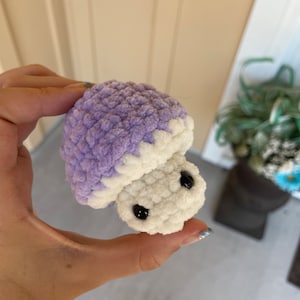 Mini crochet mushroom, popping mushroom, mushroom fidget, mini mushroom, fidget toy, stuffed mushroom, mushroom plush, gift, plushie