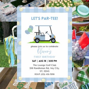 Golf Birthday Invitation: Let&#39;s Par-Tee Theme (Digital Download Design)