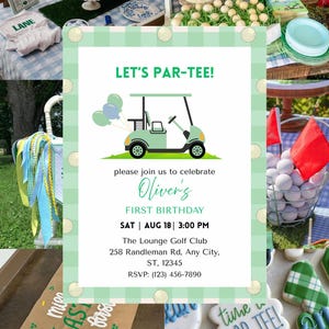Golf Birthday Invitation: Let&#39;s Par-Tee Theme (Digital Download Design)