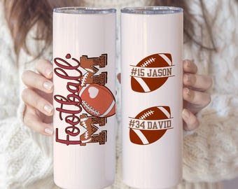 Football Mom Tumbler, Personalized Gift for Mother's Day Gift for Football Mom, Custom Retro Football Mom Cup, Football Mom Travel Cup, Name