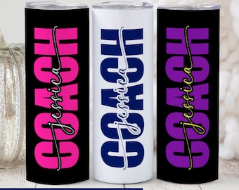 Cheer Coach Tumbler, Personalized Gift for Cheerleading Coach Gift, Custom Tumbler for Cheer Coach with Team Names, Cheer Team Coach Cup