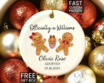 Officially Adopted Ornament Personalized Adoption Day Keepsake Custom Adopted Child Ornament Gift for Adopted Child Gift Adoptive Family