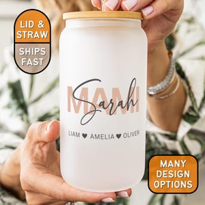 Personalized Mami Cup Gifts for Mother&#39;s Day Cup, Custom Mami Cup, Mami Coffee Cup, Mami Glass Tumbler Mami Glass Cup for Mami Gift for Mami
