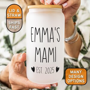 Custom New Mami Cup Gifts for Mother&#39;s Day Cup, Personalized Mami Glass Cup for Mami Birthday First Time Mami Cup New Mami Gift for New Mami