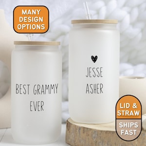 Best Grammy Glass Cup, Personalized Best Grammy Cup Gift for Mother&#39;s Day Custom Best Grammy Gift for Grammy Birthday Best Grammy Coffee Cup