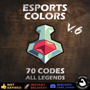 Brawlhalla 70 x Esports Colors v6 Codes - All Legends