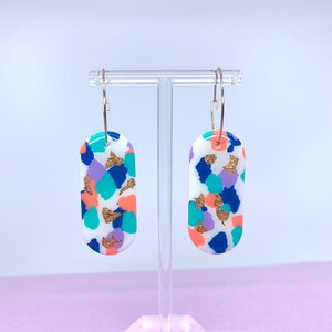 Colourful Polymer Clay Earrings Statement Earrings