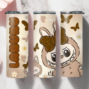 Monster Cartoon Skinny 20oz Tumbler Wrap, Doll Cartoon Skinny Tumbler Wrap, Perfect Gift for Kids Png, Cartoon Character, Instant Download