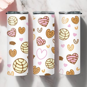 Pan Dulce Tumbler Wrap, Concha Pan PNG, Cafecito y Chisme Tumbler, Concha Love Tumbler, Mexican Gifts, Coffee Tumbler, Conchas Mexicanas