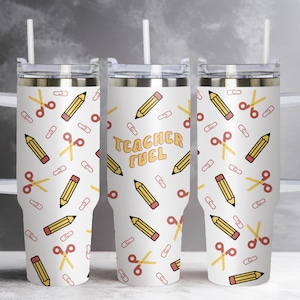 Teacher 40oz Tumbler, 40oz Tumbler Wrap, Teacher Tumbler Wrap, Back to School PNG 40oz Handle Tumbler Wrap, Teacher Thank You Gift, 40oz PNG