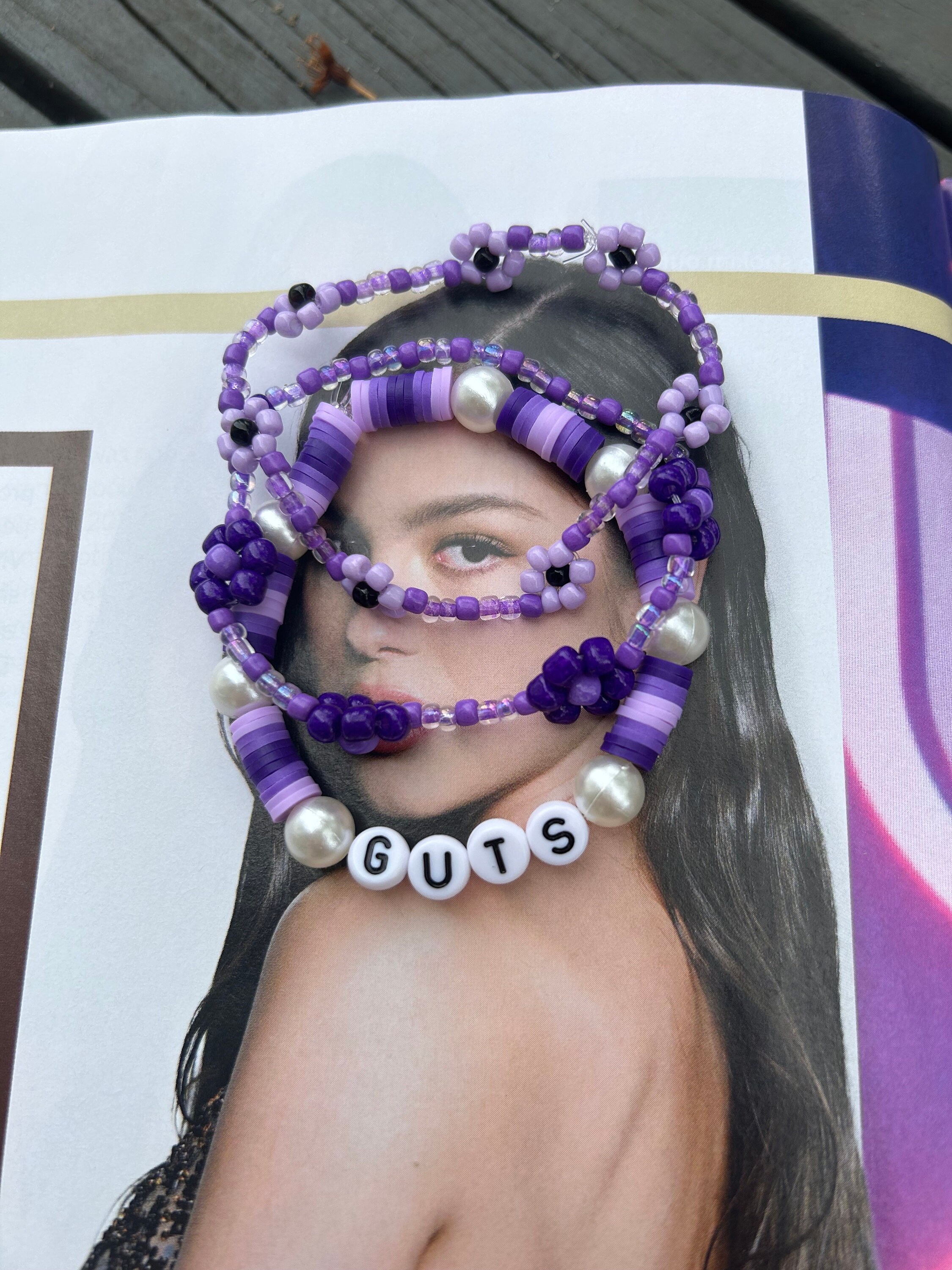 Beaded Olivia Rodrigo Inspired Bracelet Bundle Set of 3 