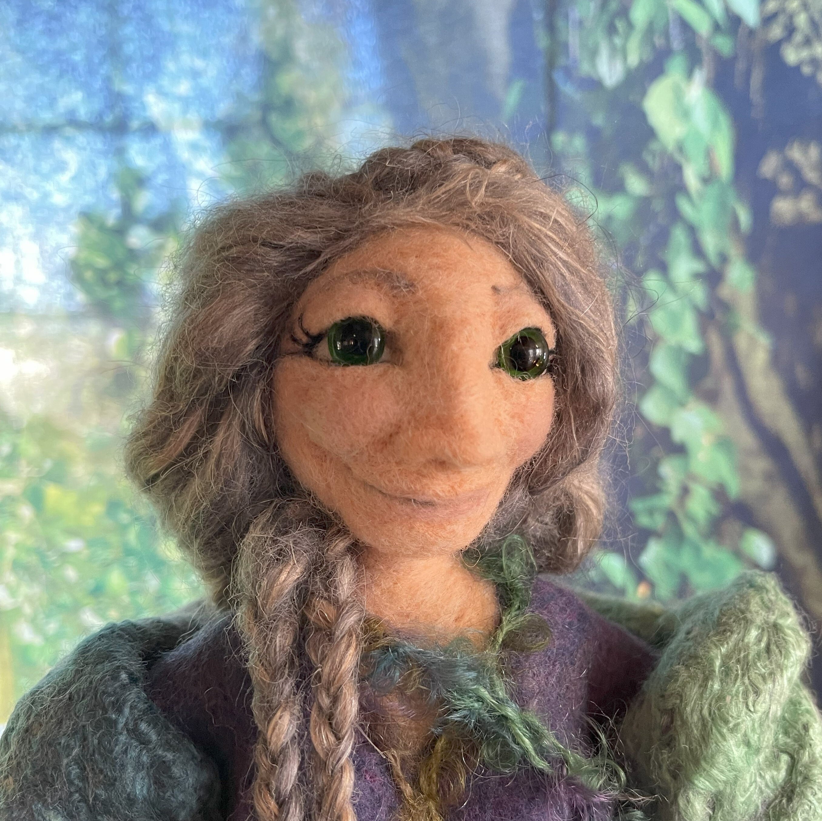 Zarra: Handmade Felted Wool Witch Doll - Poseable Fiber Art - Etsy