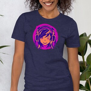 Anime Kawaii Girl Punk Music Shirt, Anime Punk Lover Art Shirt, Gift for Anime Manga Fan, Anime Otaku Tee Shirt, Japanese Streetwear Fashion