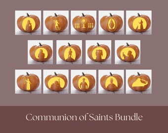 All Saints Pumpkin Carving Template Bundle | Catholic Stencils (Digital Download)