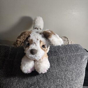 Peluche de perro: Peluche de perro de lana suave y esponjosa Australian Shepherd