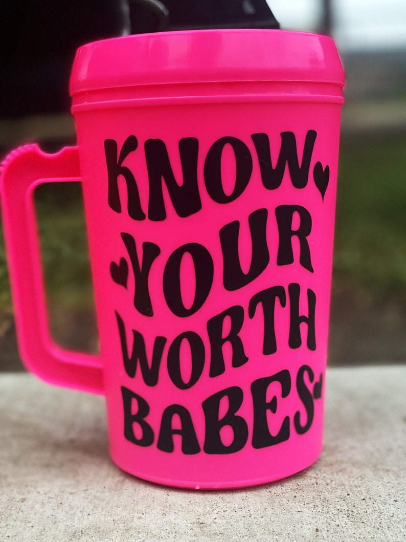 Create Your Own Mega Mugs Customizable 34oz Retro Mug With Straw Unique