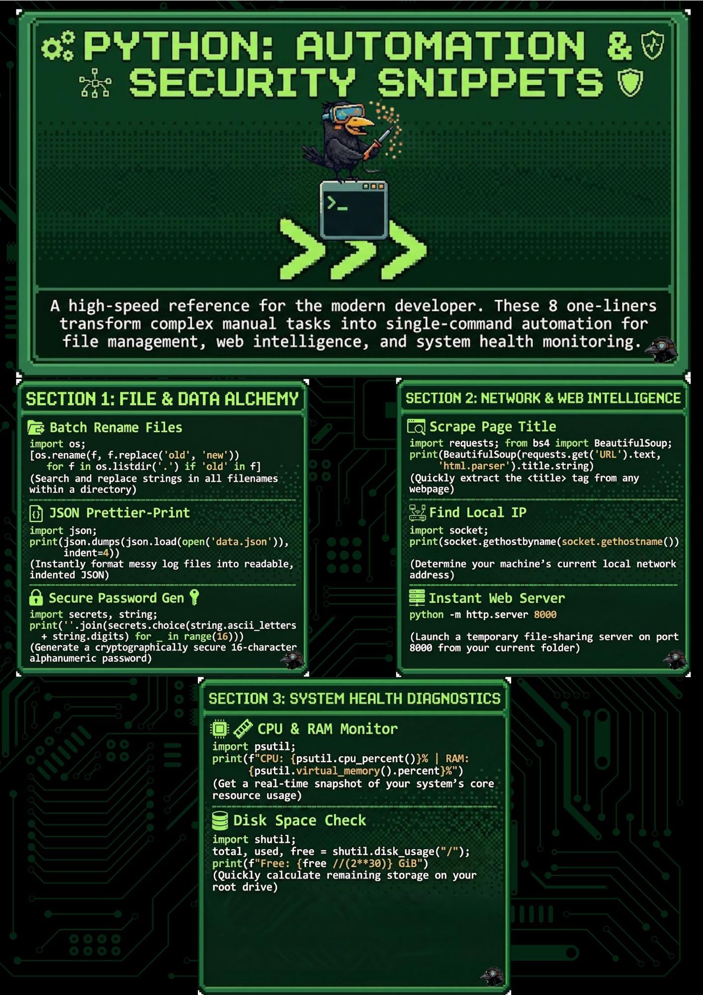 The Ultimate Sysadmin & Security Toolkit | 3-sheet Reference Bundle for ...