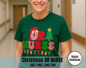 Christmas OR Nurse SVG | Festive Design (Digital Download)