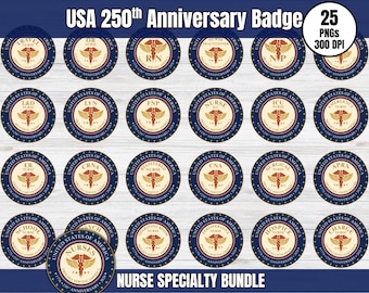 1776-2026 Nurse PNG Sublimation Bundle| America 250th Anniversary Nursing Specialty Designs| Patriotic RN Design
