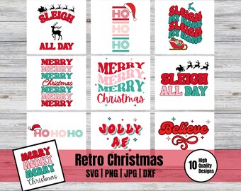 Retro Christmas SVG Bundle | Holiday Designs (Digital Download)