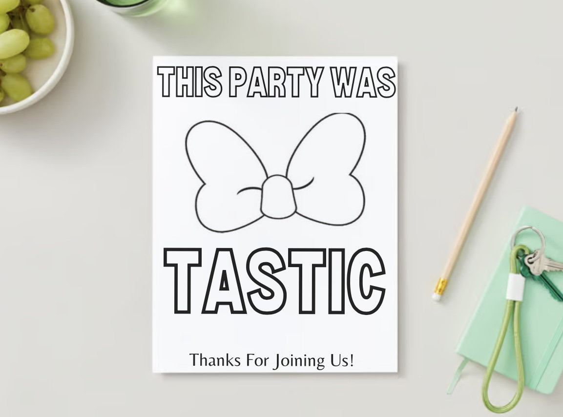 Minnie Mouse Birthday Coloring Pages - Etsy
