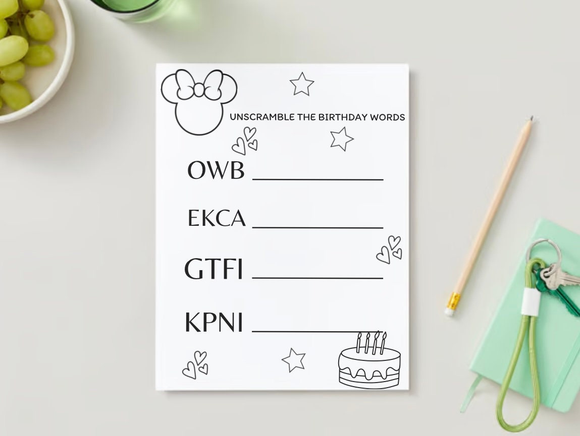 Minnie Mouse Birthday Coloring Pages - Etsy