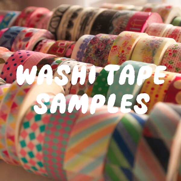 Washi Tape Samples - Decorating, customizing, organizing, Home Decor, Scrapbooking, Cards, Gift Wrapping, Art , Crafts, Labeling,