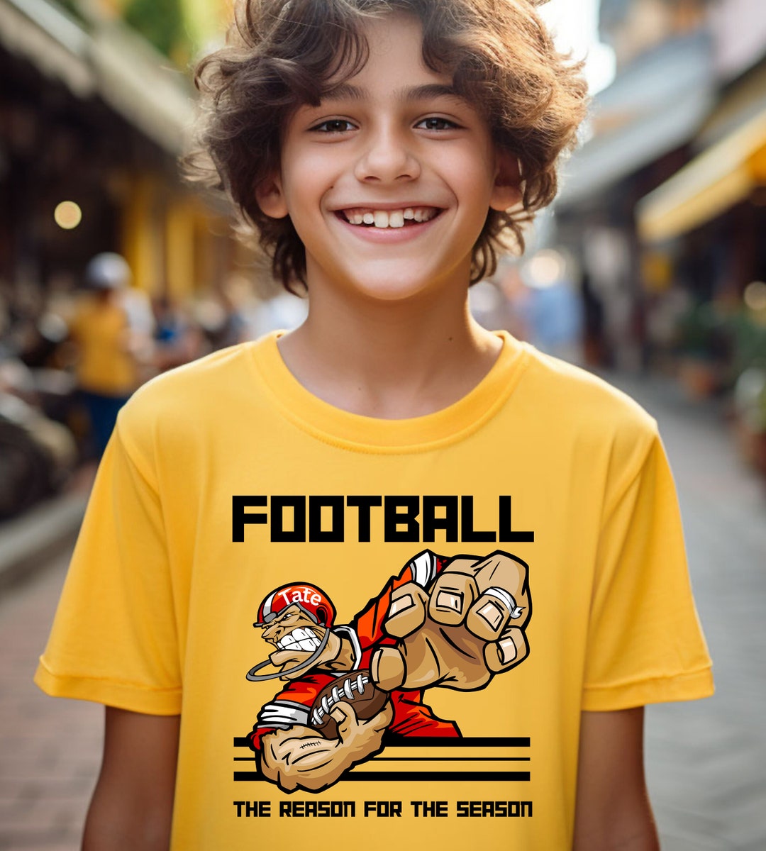 Personalized Football Shirt Custom Name on Helmut Fun Etsy