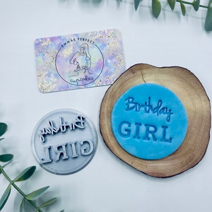 Geburtstagskind – Happy Birthday – Fondant Icing Cookie Cupcake Stempel/Prägung