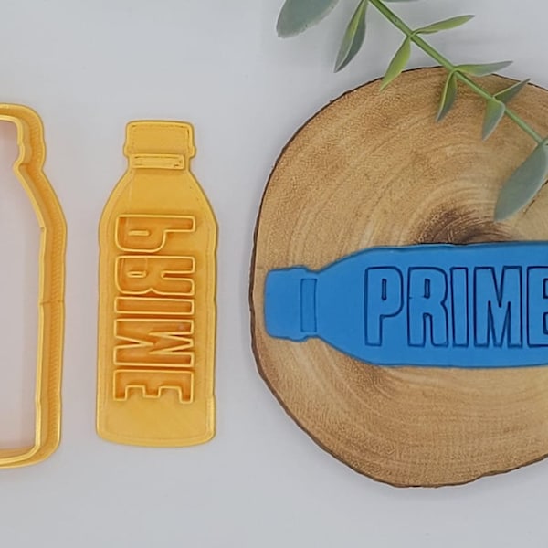 Prime Hydration Drink Bottle / Fondant Cupcake Stamp / Embosser - Cookie Cutter