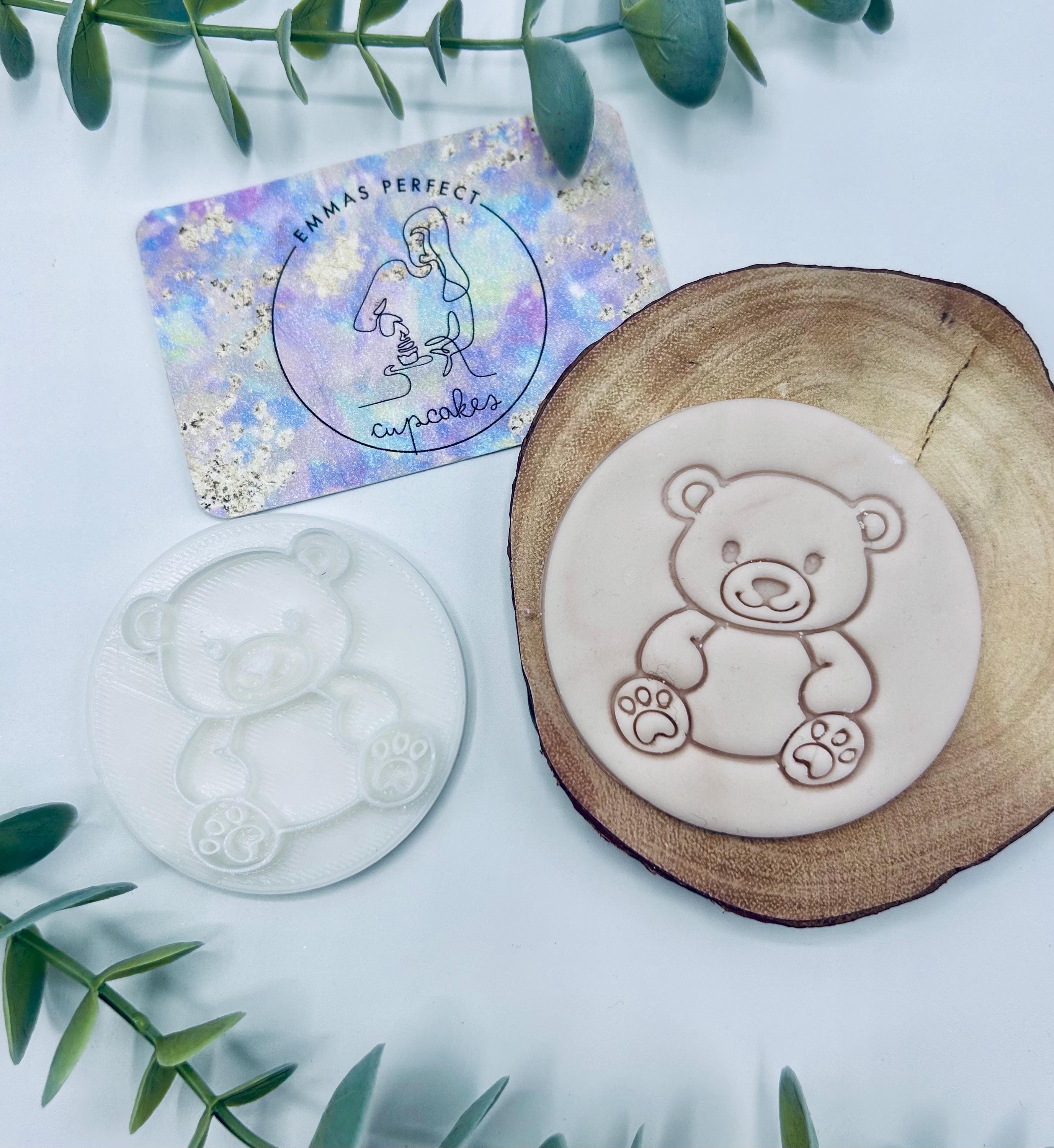 Teddy Bear - New Baby - Baby Shower - Fondant Icing Cookie Cupcake Stamp / Embosser