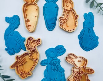 Peter Rabbit Themed / Fondant Cupcake Stempel / Prägestempel - Cookie Cutter