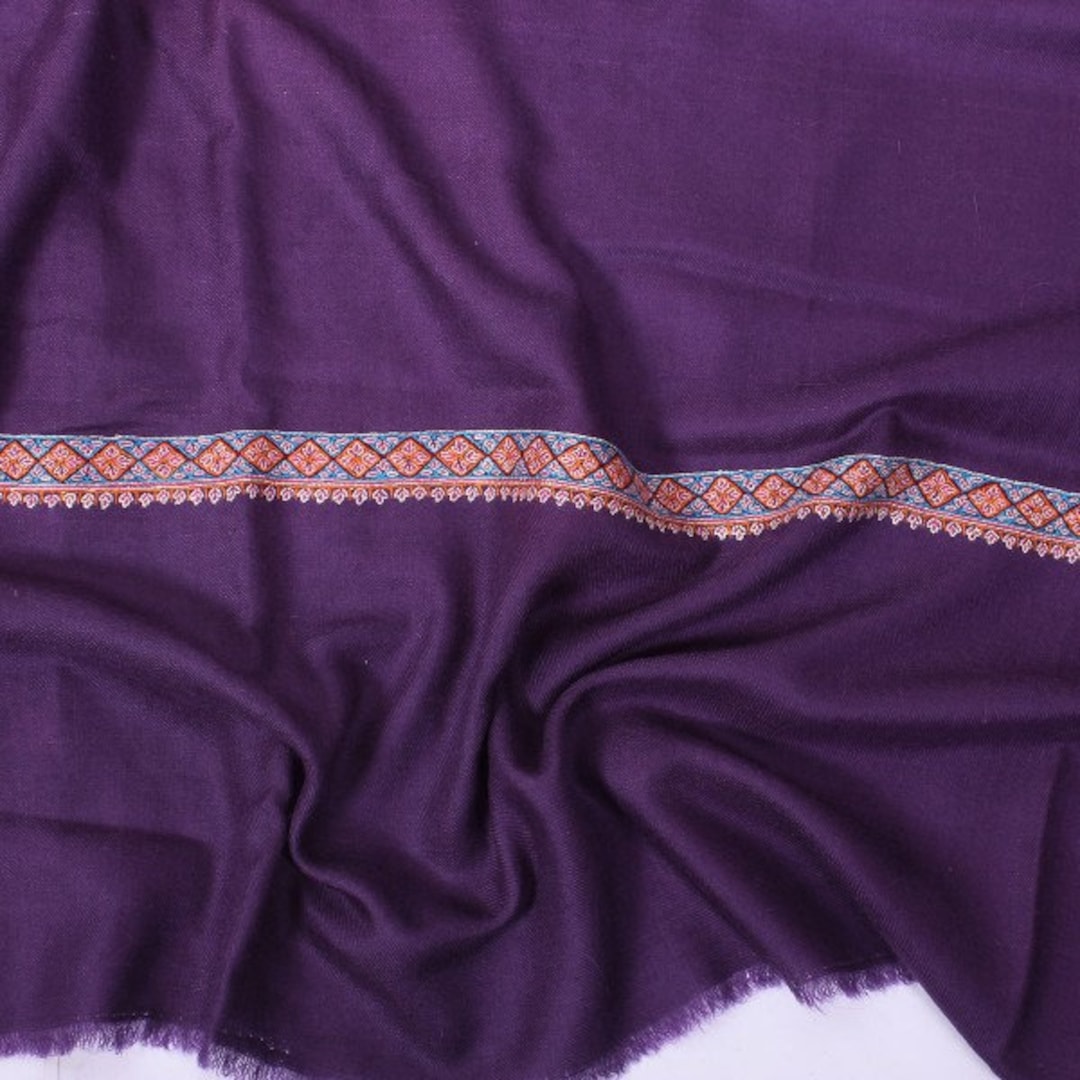 Kashmiri Pashmina Shawl Luxury Indian Embroidery Wrap Hand Etsy