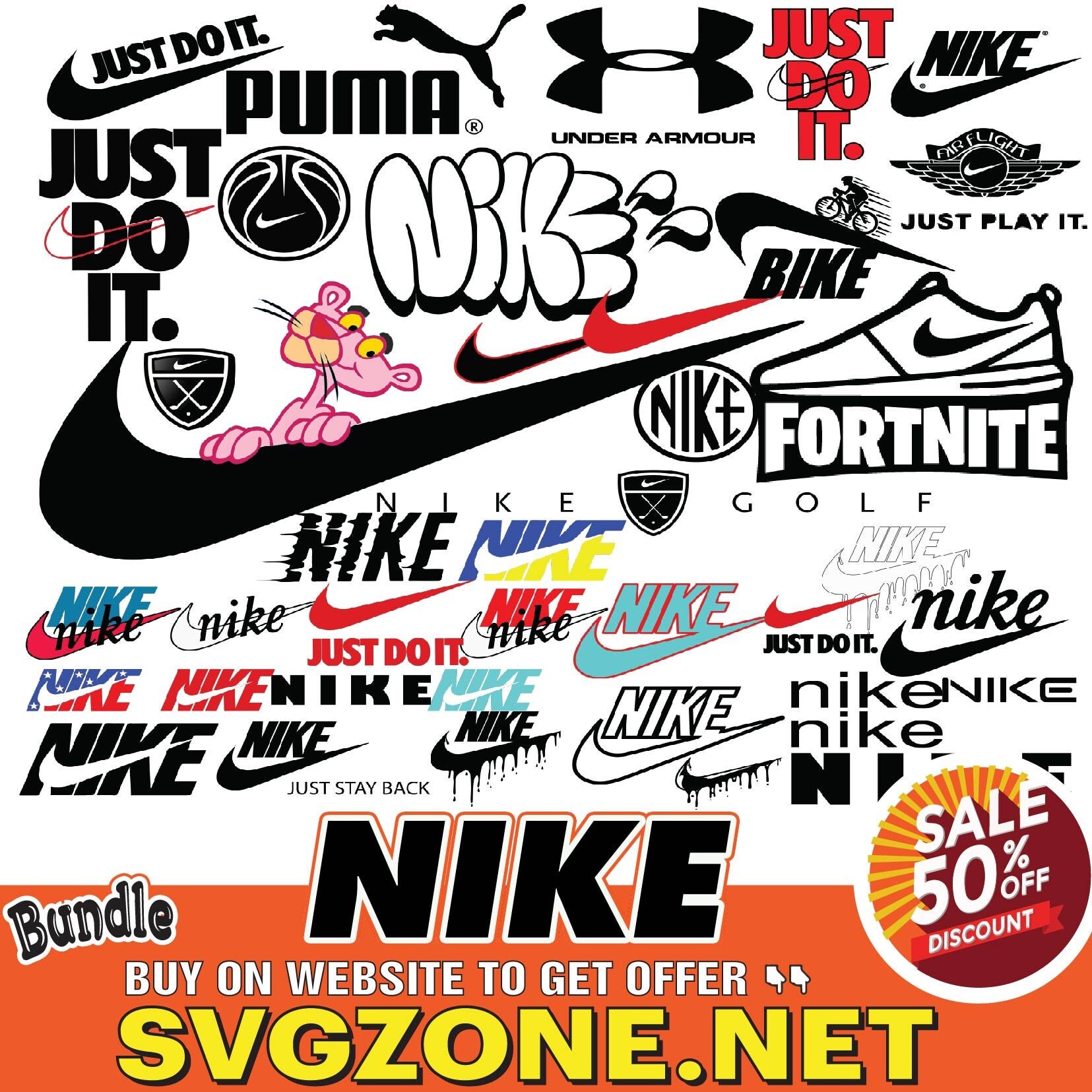Nike Logo SVG and PNG bundle 24 Images Just do it. Cricut Cut Files, Nike  Swoosh Cricut digital cut file Nike swoosh
