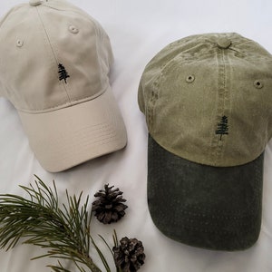 Pine Tree Embroidered Hat