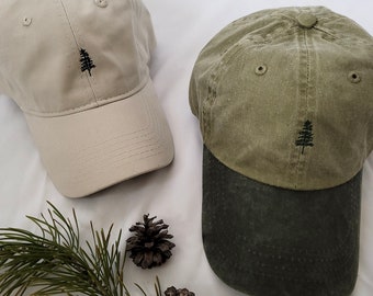 Pine Tree Embroidered Hat