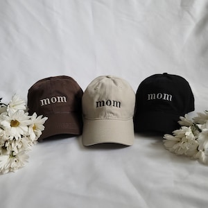 Mom Embroidered Hat - Mother's Day Gift - Baby Announcement - For Mom
